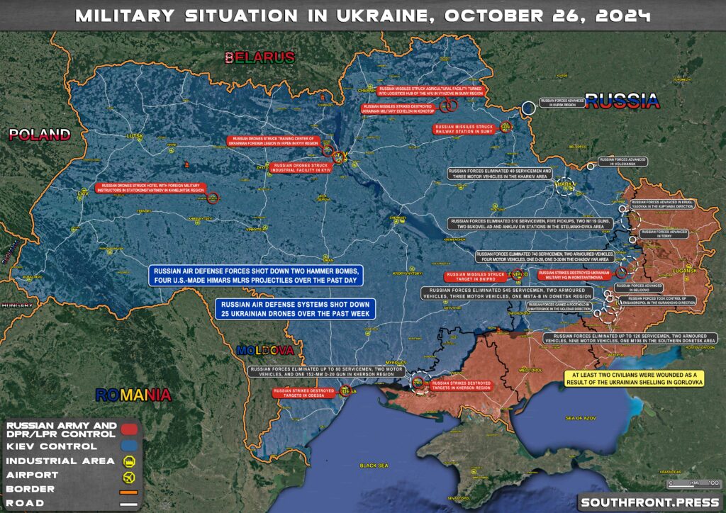 Military Situation In Russian Kursk Region And On Ukrainian Frontlines On October 26, 2024 (Maps Update)