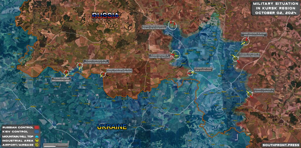 Military Situation In Russian Kursk Region And On Ukrainian Frontlines On October 2, 2024 (Maps Update)