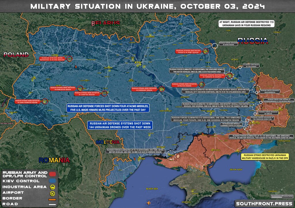 Military Situation On Ukrainian Frontlines On October 3, 2024 (Maps Update)