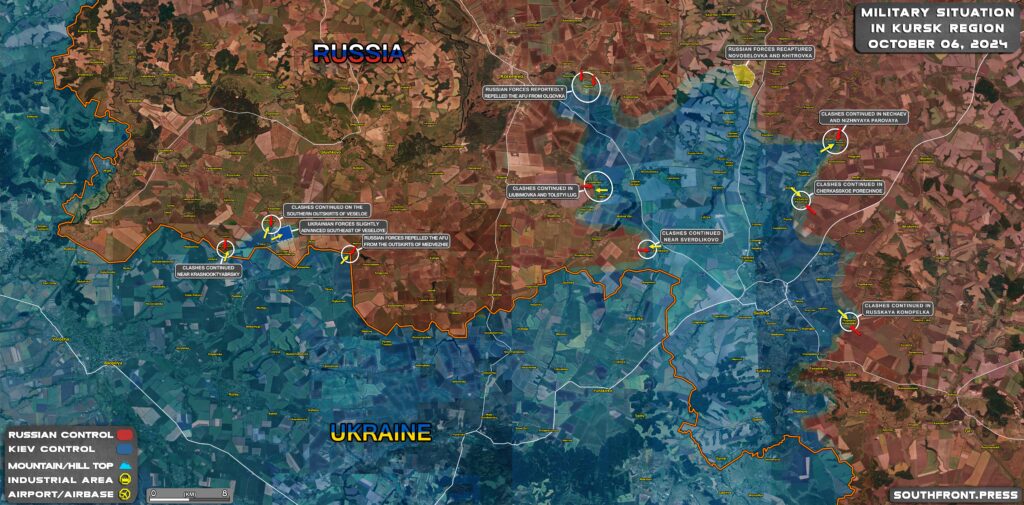 Military Situation In Russian Kursk Region And On Ukrainian Frontlines On October 6, 2024 (Maps Update)