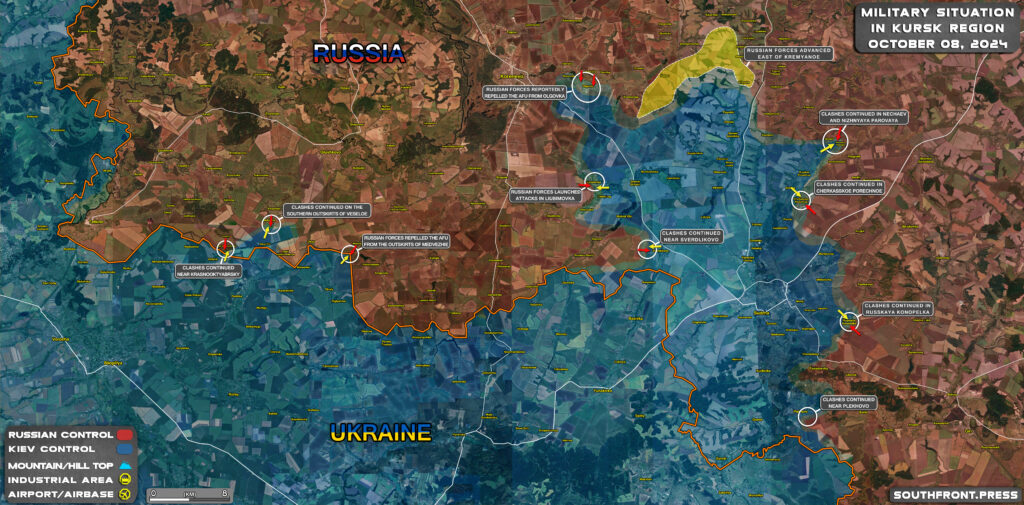 Military Situation In Russian Kursk Region And On Ukrainian Frontlines On October 8, 2024 (Maps Update)