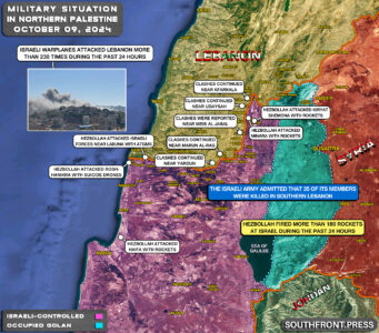 Military Situation In Northern Palestine On October 9, 2024 (Map Update)