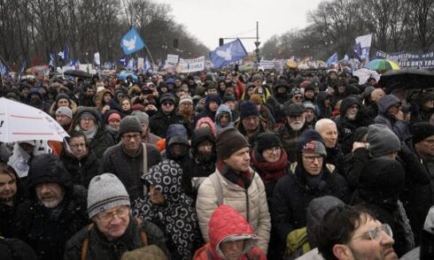 In Germany Thousands Of Protesters Show Their Opposition To Ukraine Aid Program