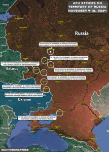 Ukrainian Attacks On Territory Of Russia On November 10, 2024 (Map Update)