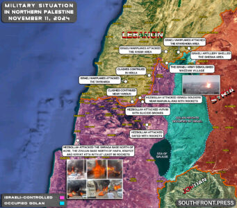 Military Situation In Northern Palestine On November 11, 2024 (Map Update)