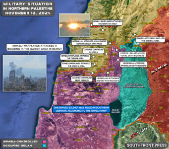 Military Situation In Northern Palestine On November 12, 2024 (Map Update)