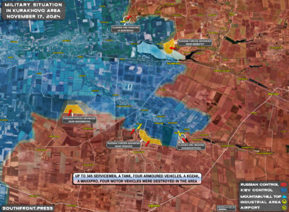 Military Situation In Russian Kursk Region And On Ukrainian Frontlines On November 17, 2024 (Maps Update)