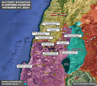 Military Situation In Northern Palestine On November 4, 2024 (Map Update)