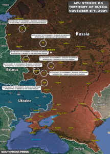 Ukrainian Attacks On Territory Of Russia November 9, 2024 (Map Update)