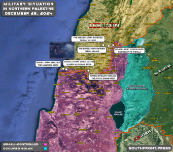 Military Situation In Northern Palestine On December 28, 2024 (Map Update)