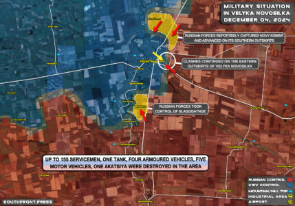 In Pincer Grip: Russian Army Approaches Velika Novosilka From Different Directions