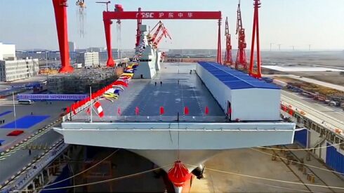 China’s Monster Type 076 Amphibious Assault Ship Seen Like Never Before At Launch Ceremony