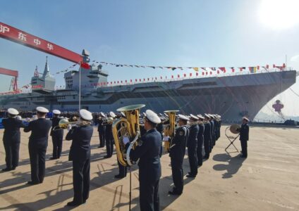 China’s Monster Type 076 Amphibious Assault Ship Seen Like Never Before At Launch Ceremony