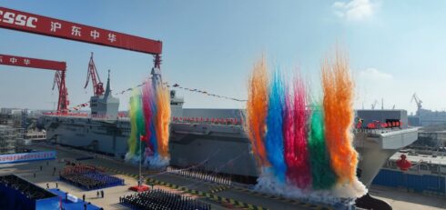 China’s Monster Type 076 Amphibious Assault Ship Seen Like Never Before At Launch Ceremony