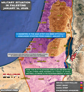 Military Situation In Palestine On January 16, 2025 (Map Update)