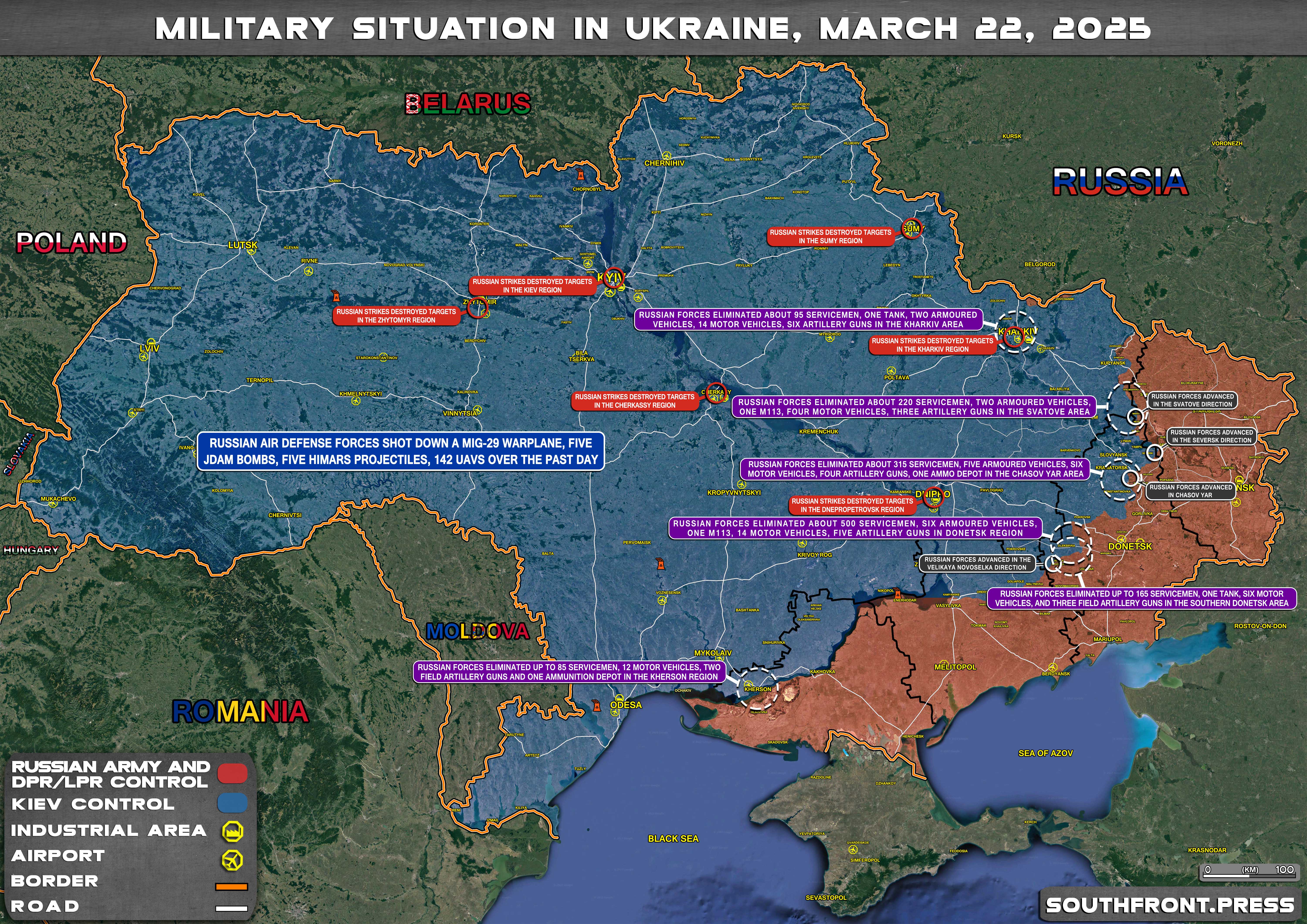 Military Situation In Ukraine On March 22, 2025 (Maps Update)