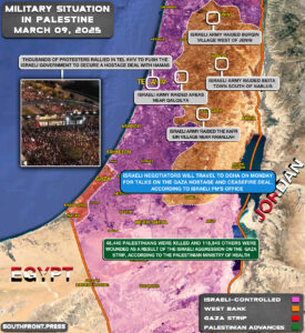 Military Situation In Palestine On March 9, 2025 (Map Update)