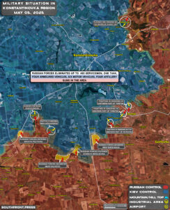 Russian Forces Tighten Grip on Donbass, Advance In Pokrovsk And Konstantinovka Directions