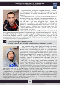 Atrocities And War Crimes Of The Kiev Regime In Toretsk, DPR