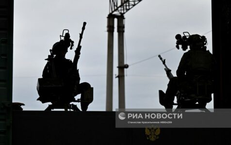 Russian Heavily-Armed Armored Train Takes Part In Exercise In Military Operation Zone (Photos)