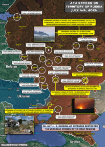 Ukrainian Attacks On Territory Of Russia On July 5, 2025 (Map Update)