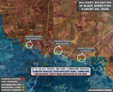Military Situation In Ukraine On August 20, 2025 (Map Updpate)