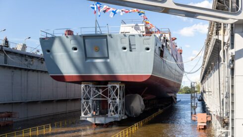 Russia Launches Improved Project 22350 Frigate (Photos)